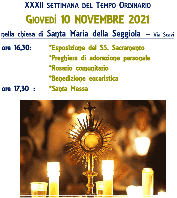 Giovedì eucaristico - 11 novembre 2021